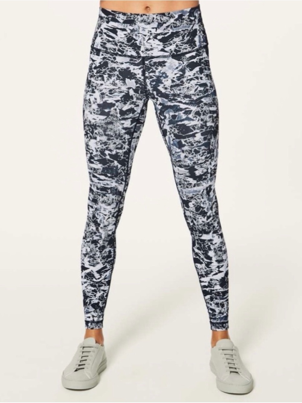 lululemon athletica Marble Print High-Rise Leggings - Black & White size 4